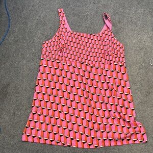 Diane Von Furstenberg Pink Geometric Patterned Mini Dress